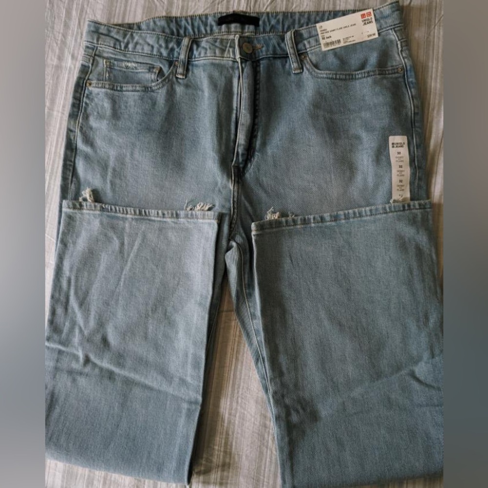 Uniqlo Women’s high rise skinny flare ankle jeans